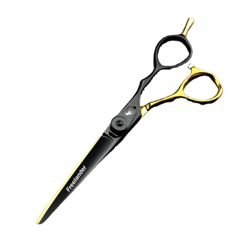 6.0-Inch God Walker Black Gold Hairdressing Barber Scissors - Straight & Thinning Shears