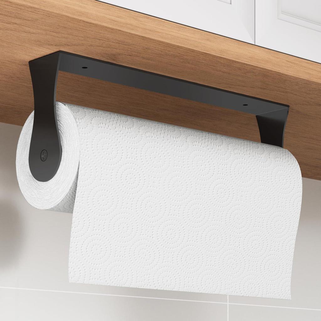 Drill-Free or Screw-In Towel Bar, Wall-Mounted Towel Rack for Bathroom & Kitchen