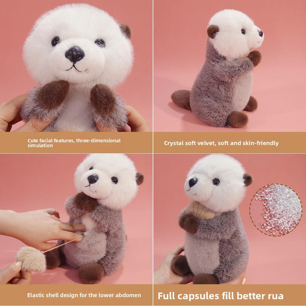 Plush Otter Toy Animal Soft Short Pile For Children Gift