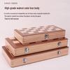 Magnetic Solid Wood Chess Set with Foldable Board - Double Queen Edition, Large Size, Adult & Educational Toy for Kids.