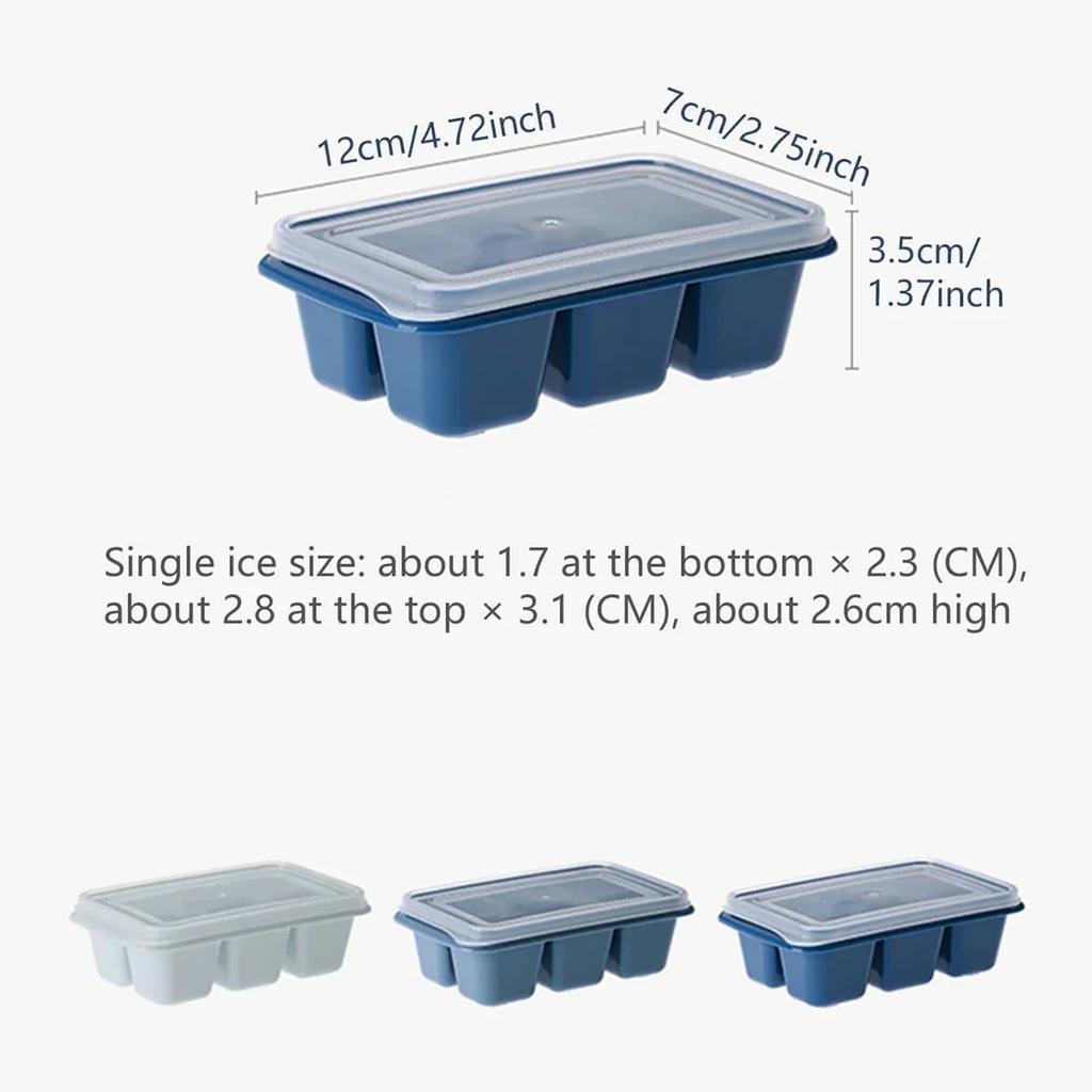 3pcs-Ice Cube Ice Box Frozen Mold Refrigerator Homemade Frozen Ice Box with Lid