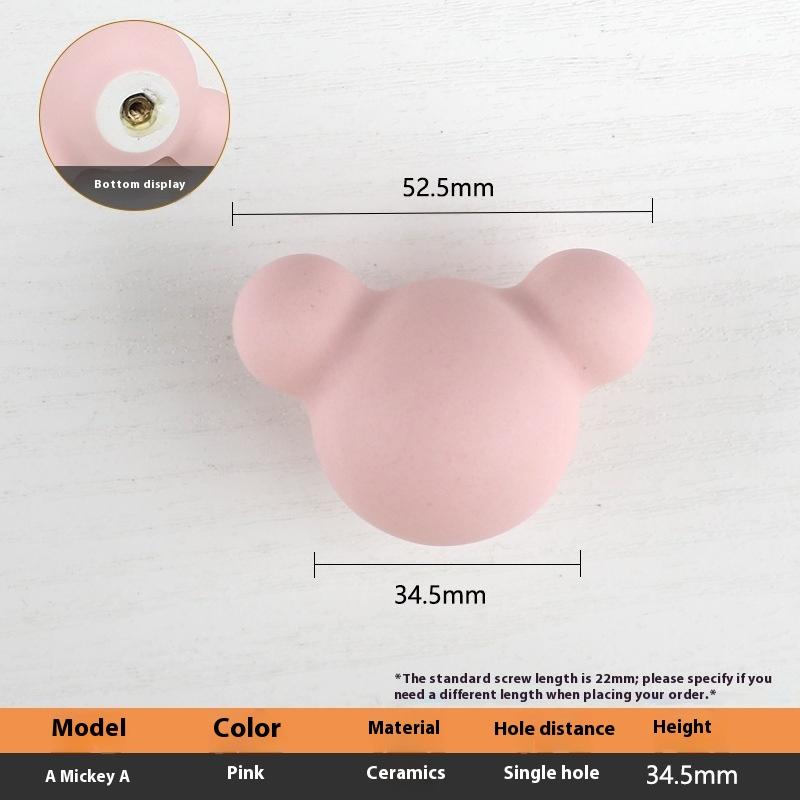 Keramik Schrankgriffe im nordischen Stil für Kinderzimmer, Macaron-farbenfrohe runde Schubladenknöpfe und -griffe, Möbelgriffe für Kinder