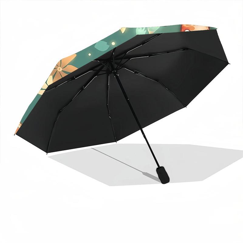 1 Stück Eidechsen und Natur Automatisches Öffnen/Schließen Faltbarer Regenschirm, Kompakter Tragbarer Reise-Regenschirm, Niedlicher Regenschirm, Langlebige Konstruktion yy260328041