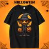 Fun Pumpkin Men Fashion Vintage Halloween T Shirt Spooky Ghost Tops Woman Print Short Sleeved Round Neck Tee Ropa De Mujer