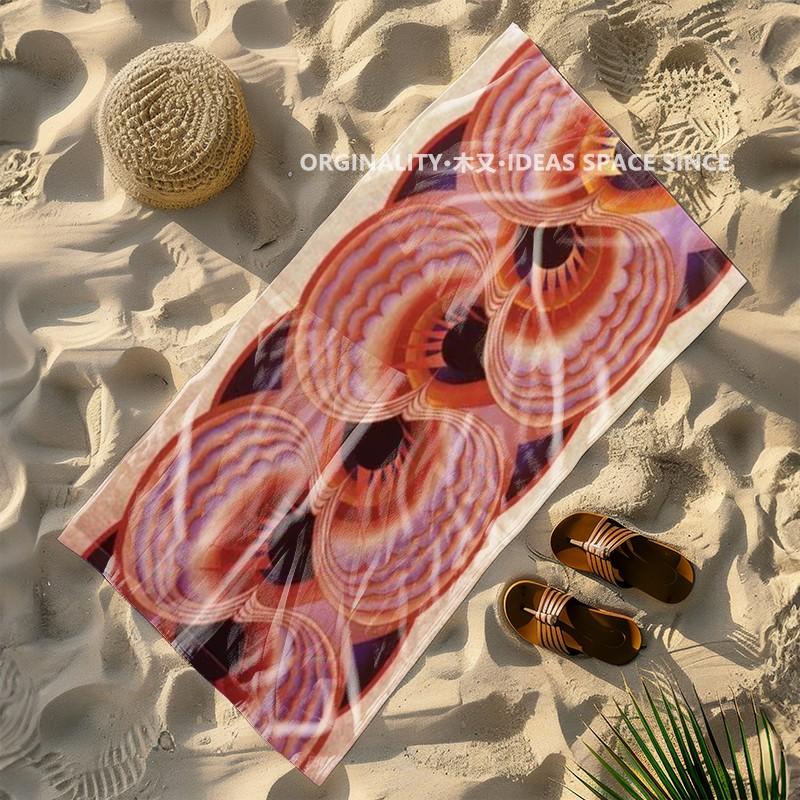 Eye Vortex Print Beach Towel Patterned Sunscreen And Windproof Suitable For Swimming Pool Camping Travel