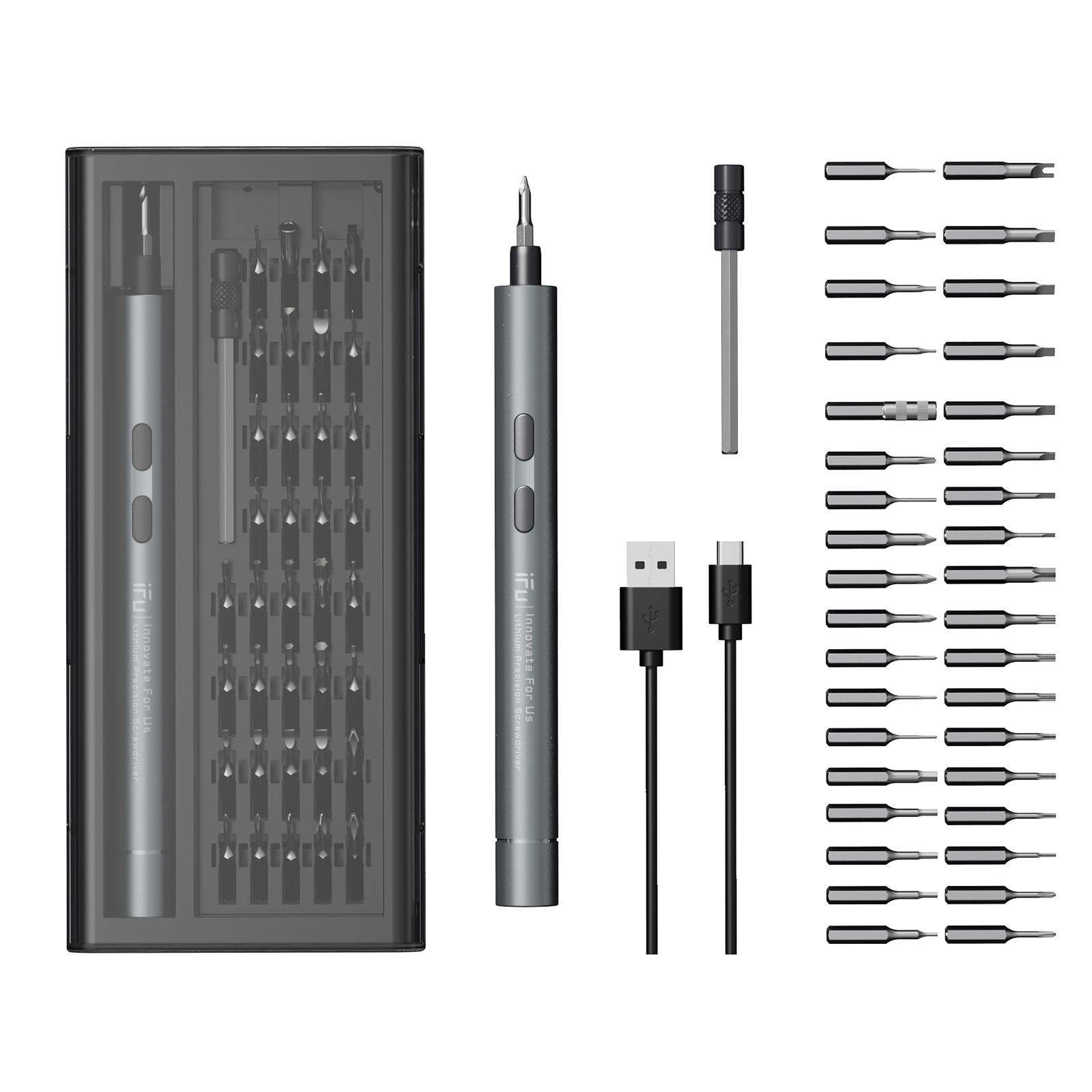

42 In 1 Electric Screwdriver Set Rechargeable Screw Driver Kit For Phone Laptops Repair Power Tool Replacement Part