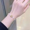 Natural freshwater pearl accessories women's summer ins retro niche light luxury high sense 11K gold clavicle chain new