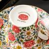 European Style Painted Flower Coffee Cup Luxury Gilded Exquisite Afternoon Tea Mug Birthday Gift Art Decoration Mug Home Decor