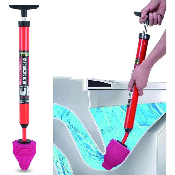 Высоконапорный унитаз Unblock One Shot Туалетная труба Plunger, Высоконапорный унитаз Unblock a Shot, Нержавеющая сталь Туалет Unclogger Туалет Snake, Воздух 1