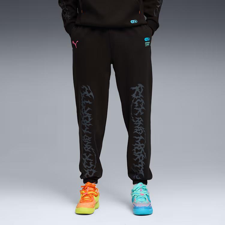 Puma X Rick And Morty Basketball Loose Fit Comfortable Cuffed Knit Joggers Men Joggers 633095-01