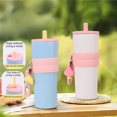 316 SUS Izolovaná láhev na vodu, 710 ml Uchování chladu Velká kapacita Cestovní hrnek do auta, Vysoká estetická hodnota Macaron barevné schéma