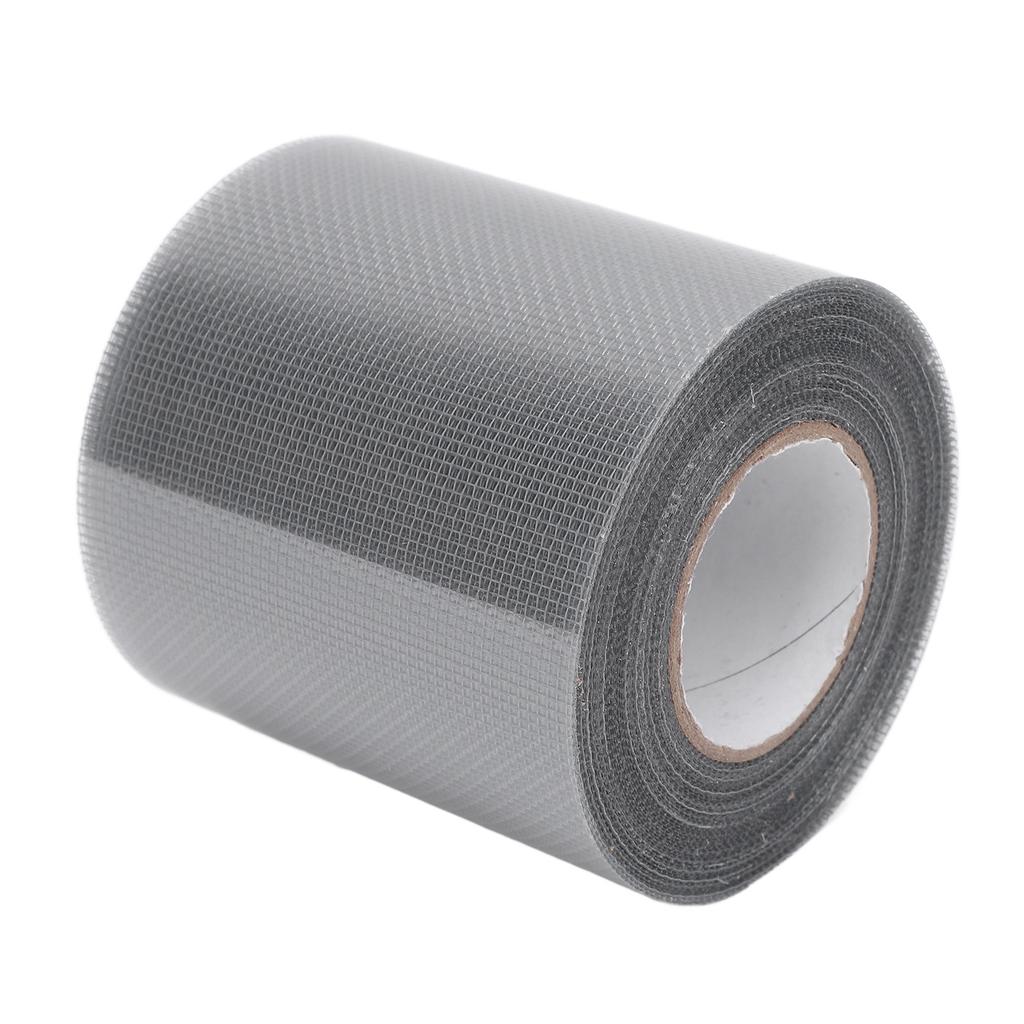 Window Screen Mesh Patch Self Adhesive Tape Roll for Camping Tent Home Door Bed Net Repair Gray