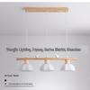 Modern Minimalist LED Wooden Striped Pendant Lamp