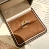 Women's S925 Sterling Silver Square Natural Amethyst Ring Adjustable Open Garnet Topaz Jewelry Gift
