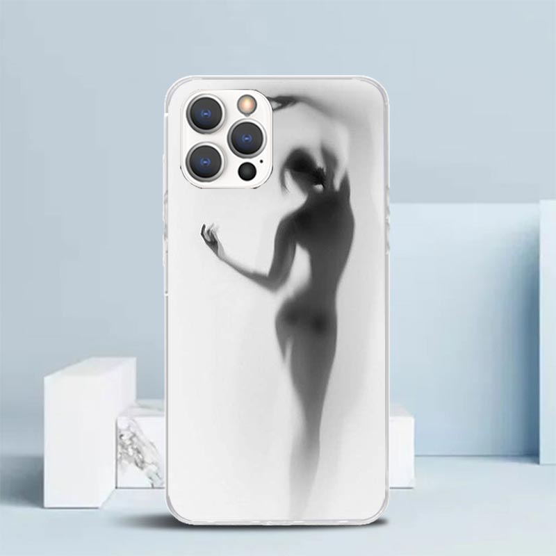 Woman Silhouettes Sexy Lady Girl Phone Case For IPhone 16 17 Air 16E 15 14 Plus 13 Mini 12 11 Pro Max 7 8 + SE 2020 Soft TPU Bac
