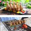 Stainless Steel Folding BBQ Chicken Leg Rack for Home & Outdoor Use