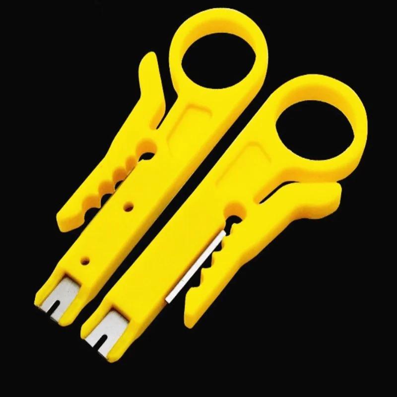 Mini Portable Wire Stripper Cutter, Impact Punch Down Tool, Network Line Knife ,Multi-Function Cable Peeler for Electrical DIY