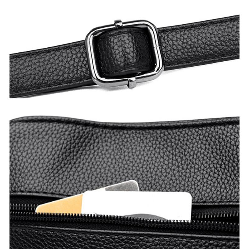 Retro Stitching Soft Leather Shoulder Bag for Women Simple Solid Color Crossbody Bag CLE