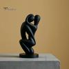 Balanced Weight Ornament 3D Printed Hugging Couple Sculpture, Abstract Embrace Figurine with Smooth Curves, Minimalist Statue Stain Resistant Material