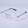 New Anti Blue Light Blocking Reading Glasses Men Metal Frame Business Prescription Computer Reader +100+150+200