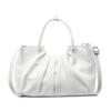 Vintage Pleated Women Crossbody Bag Fashion Pu Leather Tote Bucket Bag Large Capacity Commuting Shoulder Handbag