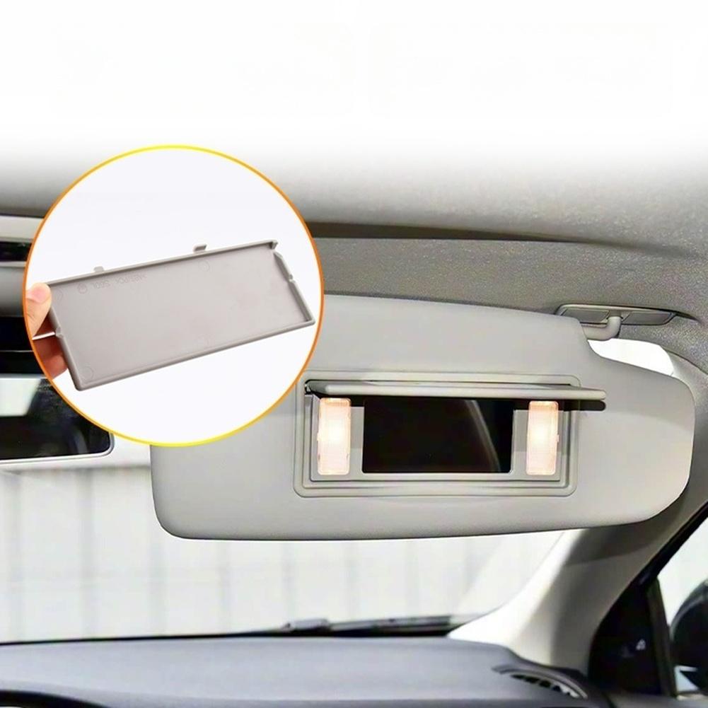 Visor Replacement Makeup Mirror Cover Sun Visor Replacement Perfect Fit Integration Dual Card Slots Snap-on Installation