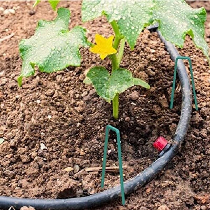 Shaped U Nail Pins Metal Fixed Plant Lawn Garden Pegs Stake Robust Netting