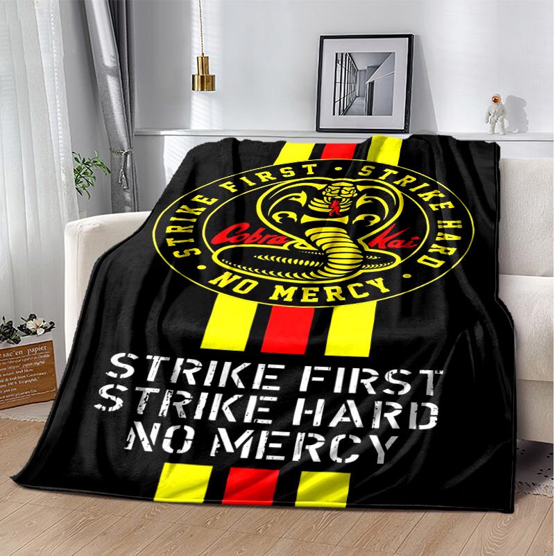 Cobra Kai Flannel Blanket Soft Warm All-Season Throw, Design for Camping, Car Travel, Hiking Sofa, Bed, Office Perfect Gift for Parties