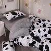 Nordic Simple Bed Three-piece Quilt Cover Bed Sheet Pillowcase Home Bedding Set Cool Style