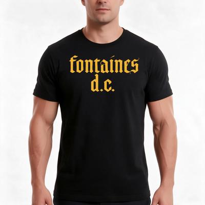 Fontaines Dc Logo Tee (Smaller Logo) Tshirt Summer Casual Cotton Tee Oversized Streetwear Tops Vintage Graphic Print