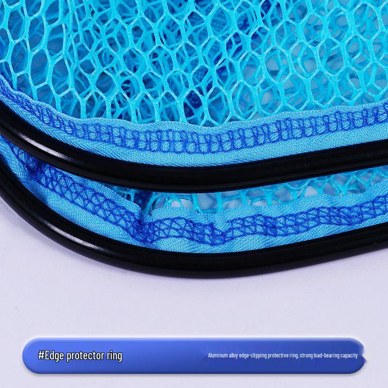Sky Blue Square Portable Fish Basket with Chair and Net