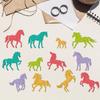 Horse Theme Carbon Steel Cutting Dies Stencils for DIY Scrapbooking Photo Album Decorative Embossing Paper Card 97~99x147~152x0.8mm 2pcs/set