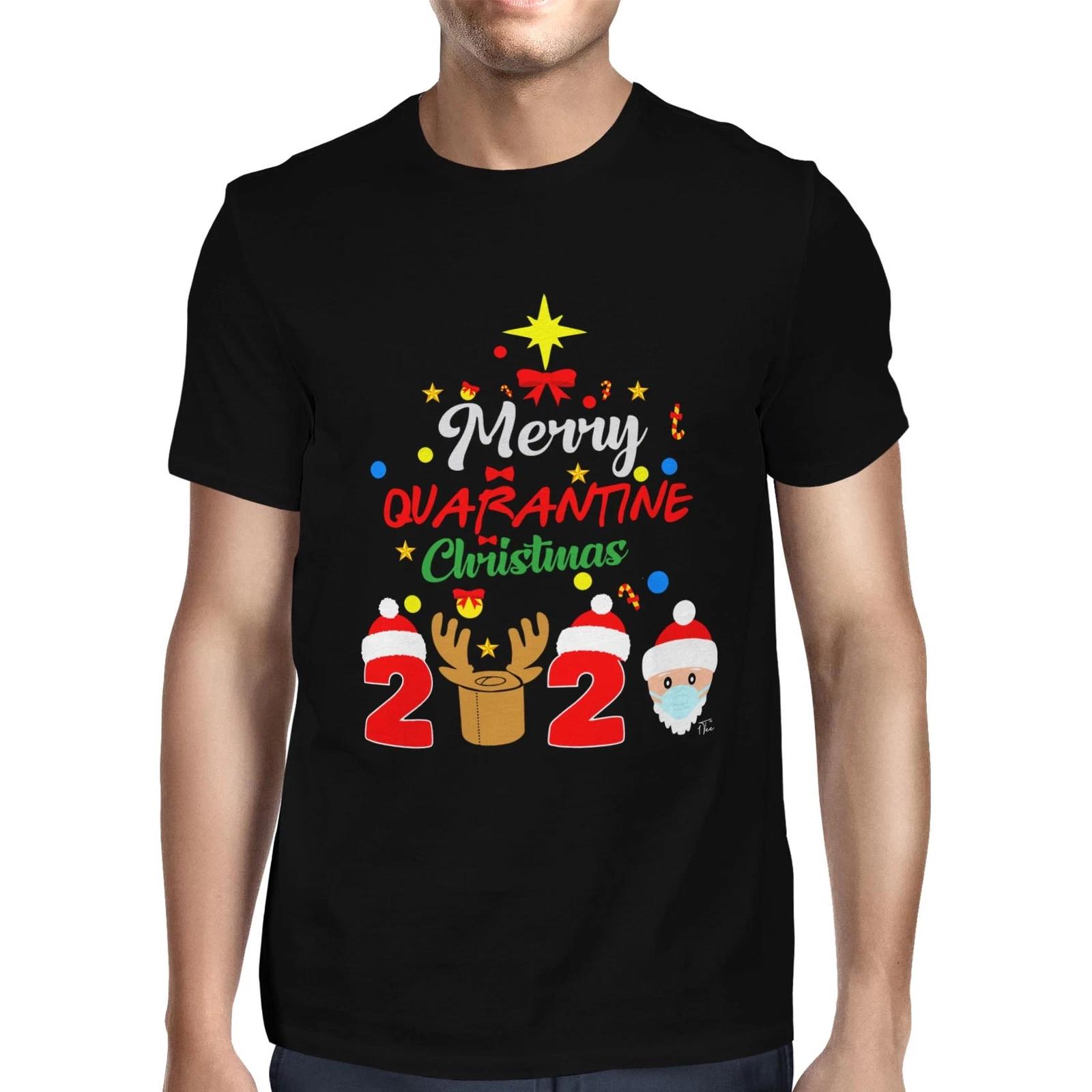 1Tee Mens Merry Quarantine Christmas 2020 T-Shirt XXL