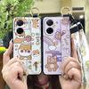 Ring Kickstand Phone Case For Redmi A5 4G/Xiaomi Poco C71 4G Cartoon Silicone Lanyard Shockproof Protective Soft Case