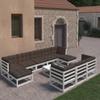 Day and Night - Day and Night 11-piece Garden Furniture Set with White Pine Wood Cushions