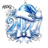 Новогодние принадлежности для вечеринки 2027 Украшение-шапка 2D Плоская акриловая подвесная декорация для праздничных украшений Новогоднее дерево Номер Санта Подвеска Легкая
