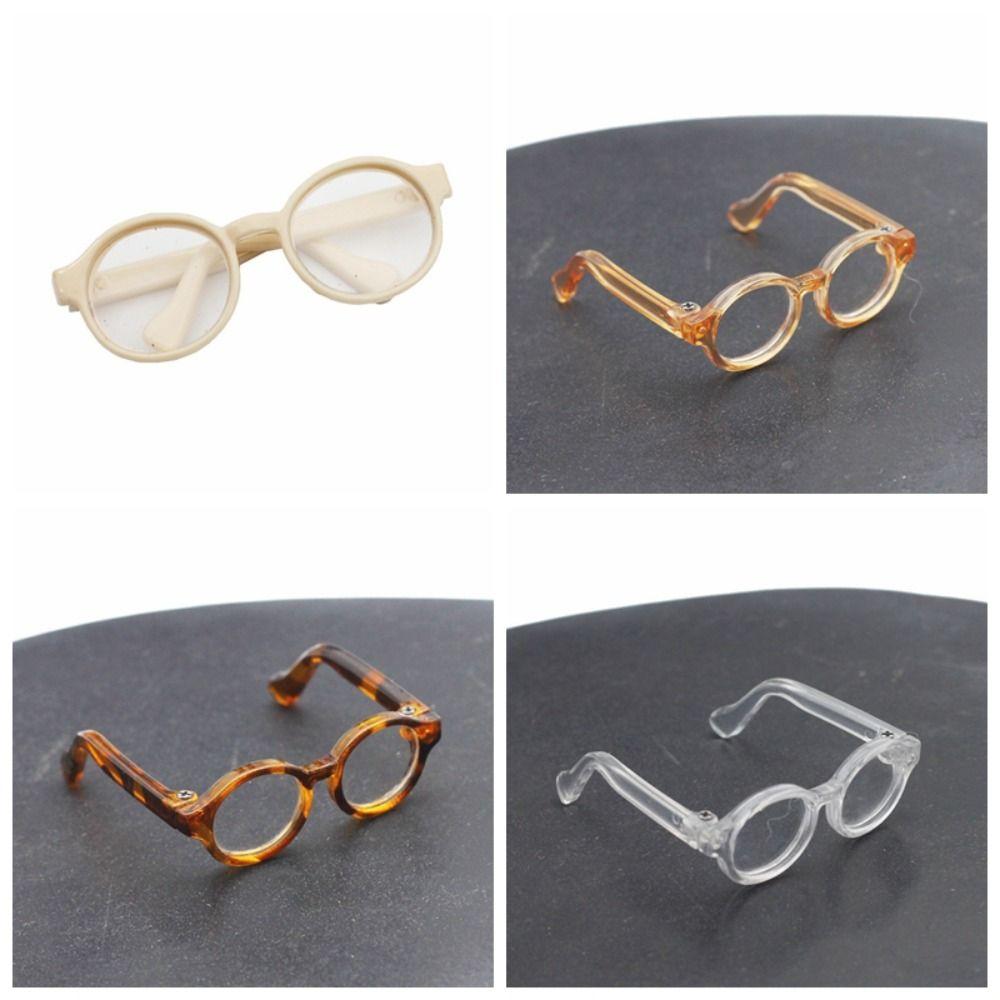 Plastic Round Frame Glasses Multi-color Doll Eyeglasses Cute Doll Accessory  Kids Gift