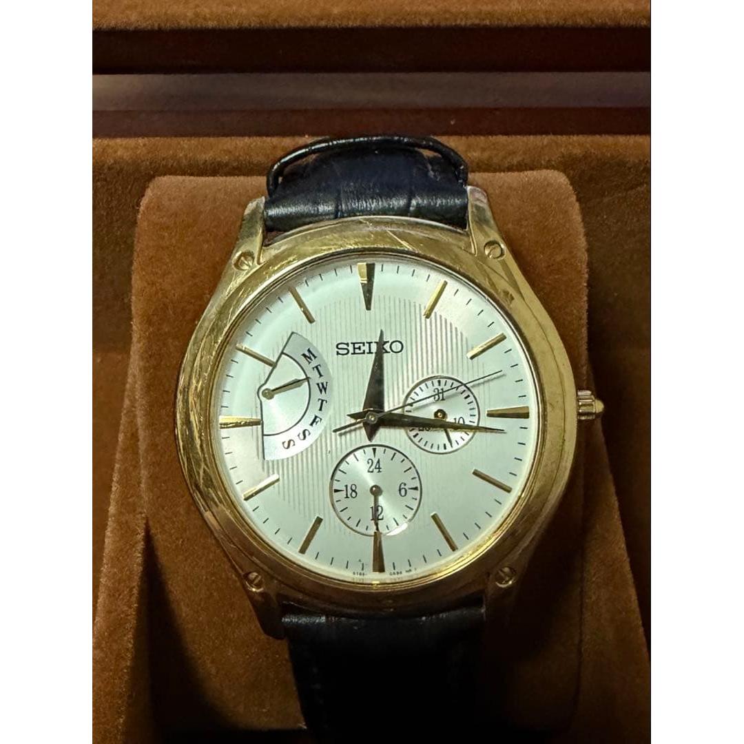 Vintage seiko triple calendar new battery