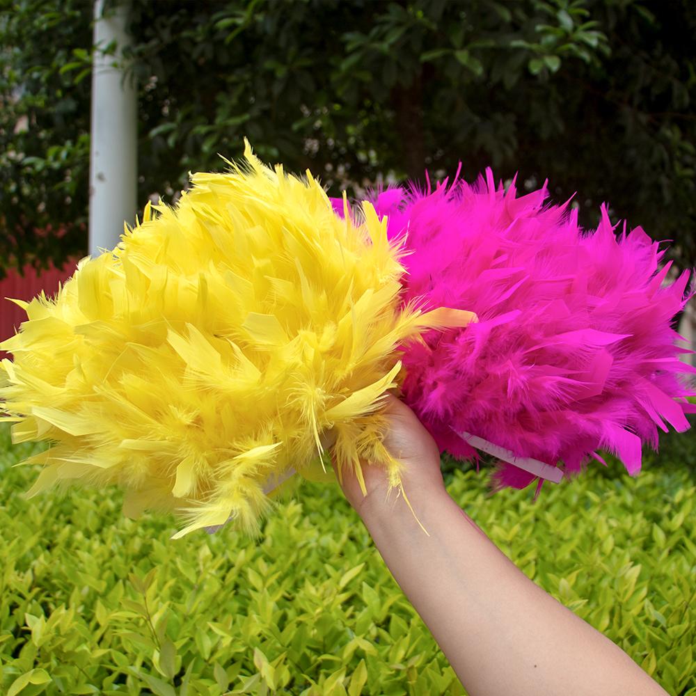 1M/5M/10M Turkey Feathers Trim 10-15Cm Fluffy Feather Ribbon For Crafts Accessories Wedding Party Clothing Sewing Decoration