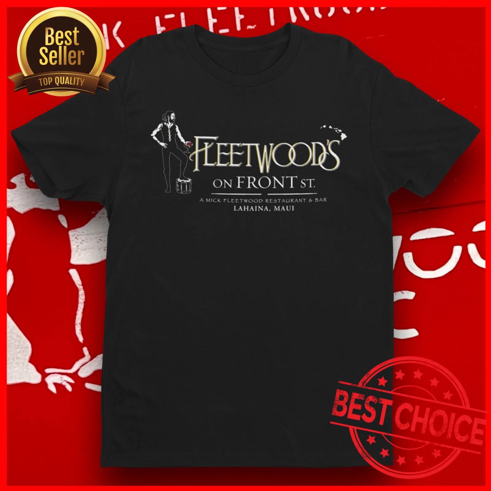 Fleetwoods On Front St Maui Hawaii Restaurant T-shirt Black Cotton XXXL