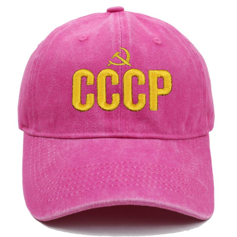 " Cccp Ussr Russian Hot Sale Style Baseball Cap Unisex Black Red Cotton Snapback Cap With Embroidery High Quality Garros Dad Hat