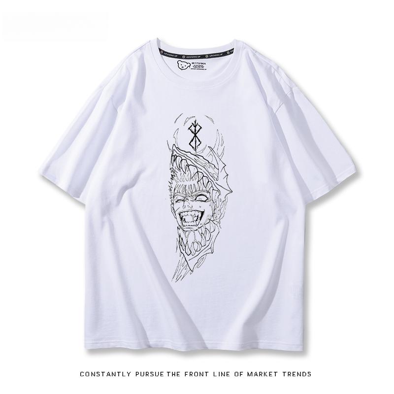 Berserk anime potisk osobnosti 100% bavlna tričko léto venkovní ležérní pohodlný trend street pánské oblečení