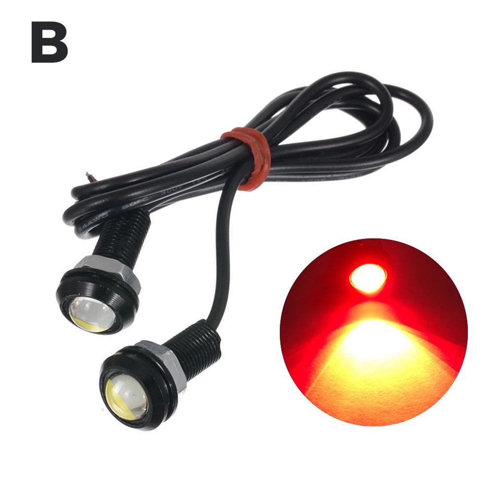 2 SZTUK 18MM Motocyklowe Światła Do Jazdy Eagle Eye LED Super Jasne Światła Do Jazdy Dziennej DRL Światła Do Jazdy Cofania Stopu Wodoodporne