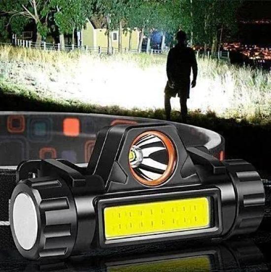 GOODGUY Headlamp with Dual Near and Far Stepless USB and Japanese Instruction Manual of for Fishing Beams, Dimming, 90° Rotation, Charging, (Set 2)