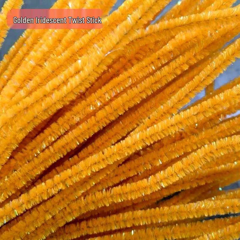 Iridescent Twist Stick: Handmade DIY Glitter Rose & Tulip Toy