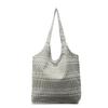 Fashion Plaid Canvas Bag Lazy Wind Underarm Bag Women's New Casual Large-capacity Shoulder Tote Bag