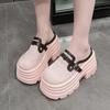 Fashion 10CM Women High Heels Chunky Sneakers New Summer Females Buckle Platform Slippers Wedge Sandals Slides Shoes Zandalias De Mujer
