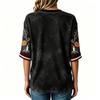 Women's Halloween Print V-Neck T-Shirt Casual Festive Party Top