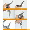 Mini EDC Polished 6-in-1 Stainless Steel Multifunctional Pliers Multi Tools With Silicon AirTag Case Skyfox