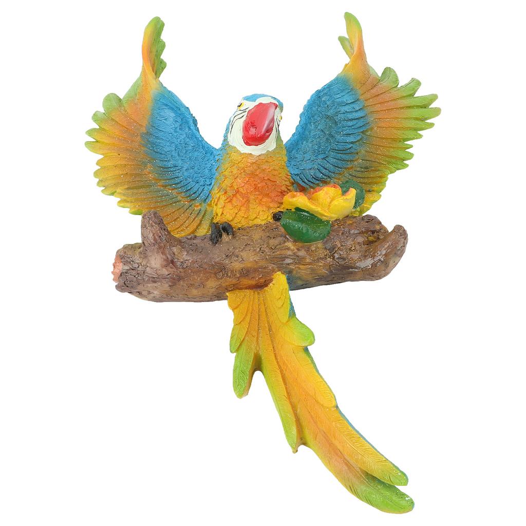 Outdoor Hanging Parrot Decor Resin Sculptures Parrot Statues Durable Parrot Sculptures Ornament for